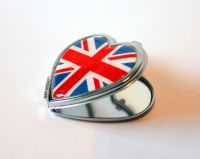 Union Jack heart shape compact